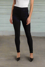 Load image into Gallery viewer, Two-T's - 7/8 Pull On Pant - Black colour front shot