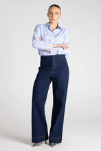 Load image into Gallery viewer, Two-T's - Classic Stripe Shirt - White Blue Stripe colour front shot