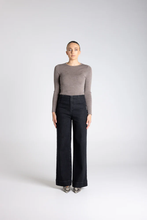 Load image into Gallery viewer, Two-T's - Crew Neck Merino Knit Top - Buff colour front shot