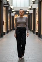 Load image into Gallery viewer, Two-T's - Crew Neck Merino Knit Top - Buff colour front shot