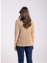 Load image into Gallery viewer, Two-T's - Fluffy Short Sleeve Crew Knit - Oat colour back shot