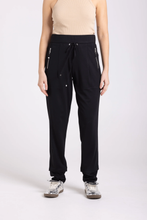 Load image into Gallery viewer, Two-T's - Ponte Panelled Pant - Black colour front shot