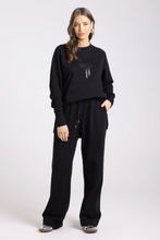 Load image into Gallery viewer, Two-T's - Track Pant - Black colour front shot