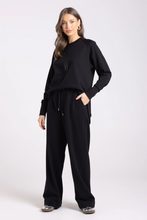 Load image into Gallery viewer, Two-T's - Track Pant - Black colour front shot