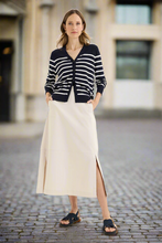 Load image into Gallery viewer, Yarra Trail - Accession Cardi - Navy/ White colour front shot