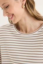 Load image into Gallery viewer, Yarra Trail - Banda Tee - Ecru/ Mocha colour front shot