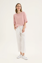 Load image into Gallery viewer, Yarra Trail - Banda Tee - White/ Volcanic colour front shot