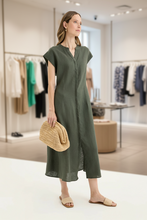 Load image into Gallery viewer, Yarra Trail - Bodhi Dress - Nori colour front shot