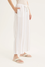 Load image into Gallery viewer, Yarra Trail - Byron Pant - White/ Twine colour side shot