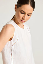 Load image into Gallery viewer, Yarra Trail - Carina Tank in White colour side shot