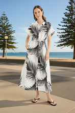 Load image into Gallery viewer, Yarra Trail - Frond Dress Frond print front shot