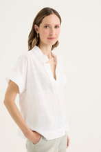 Load image into Gallery viewer, Yarra Trail - Gibson Top - White colour side shot