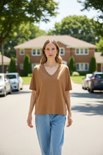 Load image into Gallery viewer, Yarra Trail - Glass Tee - Nutmeg colour front shot