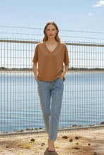 Load image into Gallery viewer, Yarra Trail - Glass Tee - Nutmeg colour front shot