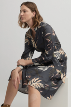 Load image into Gallery viewer, Yarra Trail - Harvest Dress - Charcoal colour sitting shot