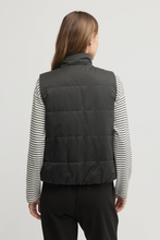 Load image into Gallery viewer, Yarra Trail - Levity Puffer Vest - Black/ Autumn colour back shot