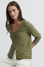 Load image into Gallery viewer, Yarra Trail - Obscurity Knit Cardi - Lawn colour side shot