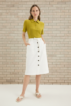 Load image into Gallery viewer, Yarra Trail - Panna Skirt - Ecru colour front shot