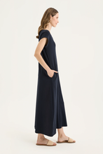 Load image into Gallery viewer, Yarra Trail - Solitude Dress - Navy colour side shot