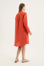 Load image into Gallery viewer, Yarra Trail - Tirari Dress - Volcanic colour back shot
