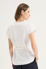 Load image into Gallery viewer, Yarra Trail - Tirari Wrap Top - White colour back shot