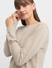 Load image into Gallery viewer, Yarra Trail - Villa Knit Top - Almond colour side closed up shot