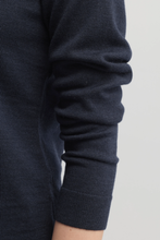 Load image into Gallery viewer, Yarra Trail - Villa Knit Top - Navy colour closed up shot