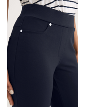 Load image into Gallery viewer, Yarra Trail Reflection Pant Navy colour side closed up shot