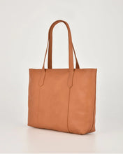 Load image into Gallery viewer, Genine Leather Tote - Camel colour side shot