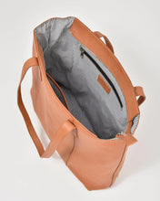 Load image into Gallery viewer, Genine Leather Tote - Camel colour inside shot