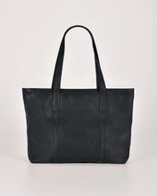 Load image into Gallery viewer, Genine Leather Tote - Navy colour front shot