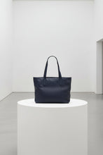 Load image into Gallery viewer, Genine Leather Tote - Navy colour front shot
