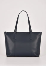 Load image into Gallery viewer, Genine Leather Tote - Navy colour front shot