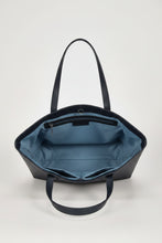 Load image into Gallery viewer, Genine Leather Tote - Navy colour inside shot