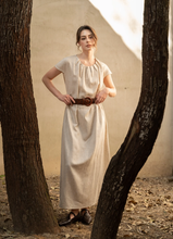 Load image into Gallery viewer, Blacklist - Brianna Dress - Oatmeal colour front shot
