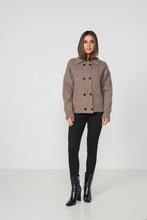 Load image into Gallery viewer, Caju Double Breasted Cardi Woollahra Knit Brown colour front shot
