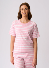Load image into Gallery viewer, Charlie Jane - St James Top - Rose White Stripe colour front shot
