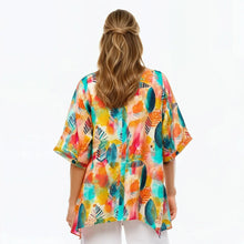 Load image into Gallery viewer, Claire Powell A-Line Shirt - Tropicana colour back shot
