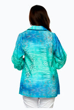 Load image into Gallery viewer, Claire Powell Collar Shirt - Spray colour back shot
