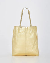 Load image into Gallery viewer, Cobb and Co - Venus - Metallic Leather Tote Bag - Champagne colour front shot
