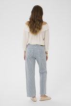 Load image into Gallery viewer, Cream - Berta 7/8 Twill Audrey Fit - Horizon Blue Milkboy colour back shot
