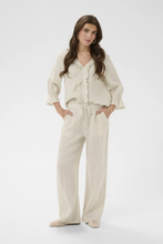 Load image into Gallery viewer, Cream - CRBellis Linen Pant - Crispy Sand colour front shot
