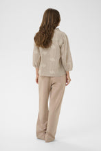Load image into Gallery viewer, Cream - CRKorey Blouse - Brown White Stripe colour back shot
