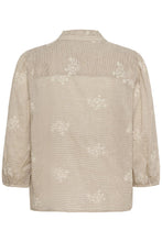 Load image into Gallery viewer, Cream - CRKorey Blouse - Brown White Stripe colour back shot
