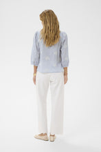 Load image into Gallery viewer, Cream - CRKorey Blouse - Frozen Fjord White Stripe colour back shot
