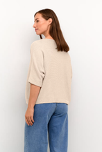 Load image into Gallery viewer, Cream - CRSillar Knit Bolero - Oat Melange colour back shot
