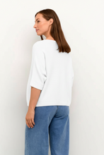 Load image into Gallery viewer, Cream - CRSillar Knit Bolero - Snow White colour side shot
