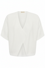 Load image into Gallery viewer, Cream - CRSillar Knit Bolero - Snow White colour front shot
