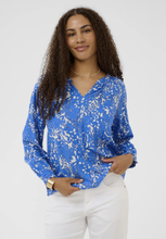 Load image into Gallery viewer, Cream - CRTiah Boho Blouse - Blue Taile colour front shot
