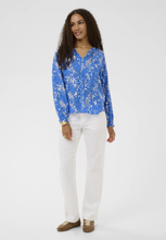 Load image into Gallery viewer, Cream - CRTiah Boho Blouse - Blue Taile colour front shot
